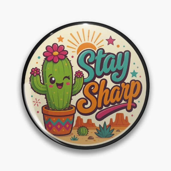 Item preview, Stay Sharp Cute Cactus designed and sold by Sketchlegacy.
