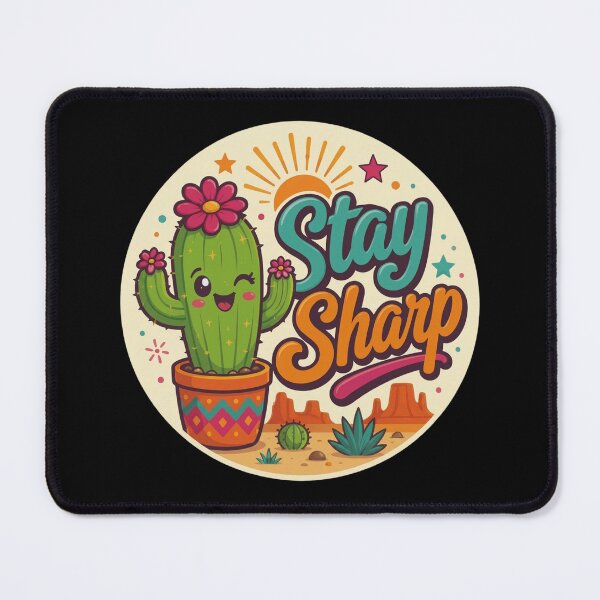 Item preview, Stay Sharp Cute Cactus designed and sold by Sketchlegacy.