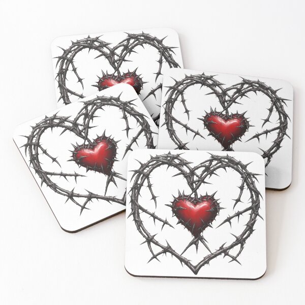 Item preview, Blood‑red heart wrapped in thorns designed and sold by GDAFlux.
