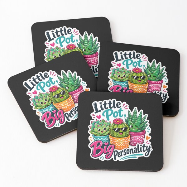 Item preview, Little Pot Big Personality Cute Succulent  designed and sold by Sketchlegacy.
