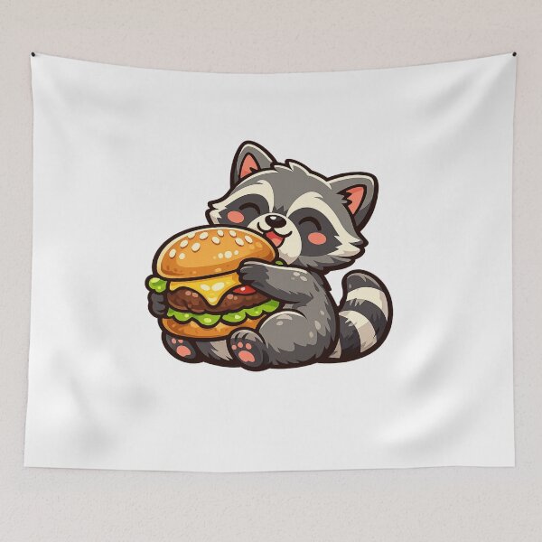 Item preview, Burger Raccoon designed and sold by Wild Horizon Studio.