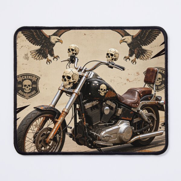 Item preview, Retro Biker Motorcycle and Eagles Illustration designed and sold by wojtas90.