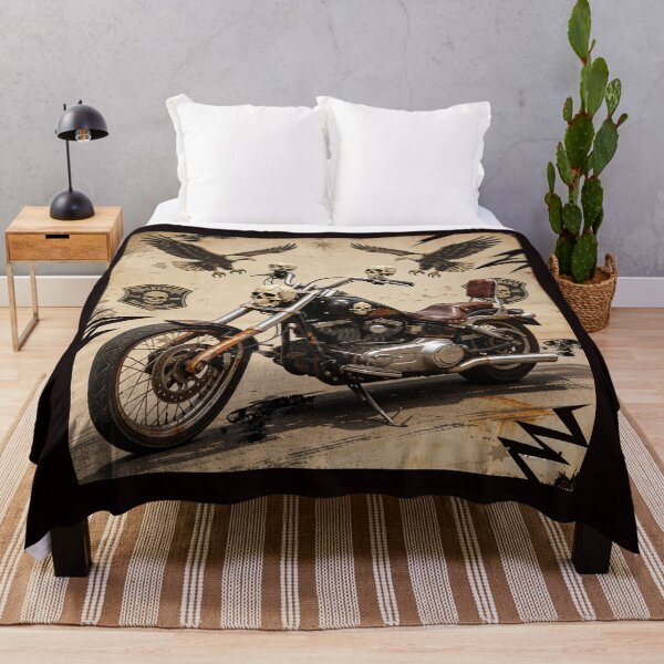 Item preview, Retro Biker Motorcycle and Eagles Illustration designed and sold by wojtas90.