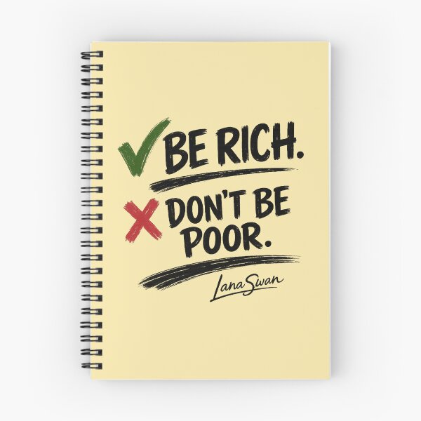 Item preview, BE RICH DON’T BE POOR | Yellow Humor Print | Bold Funny Typography designed and sold by BlueberrySwan.