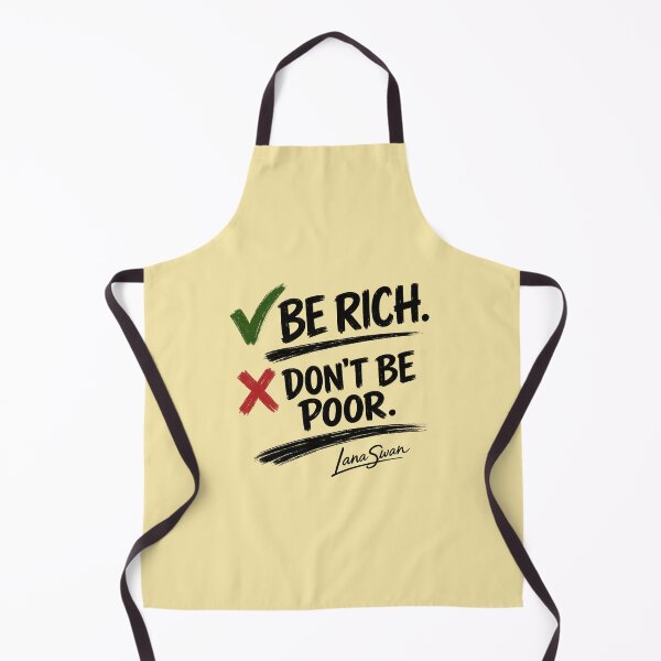 Item preview, BE RICH DON’T BE POOR | Yellow Humor Print | Bold Funny Typography designed and sold by Baroness Swan.
