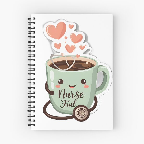 Item preview, Kawaii Nurse Coffee Fuel Mug Sticker designed and sold by InfiniteAuraHub.