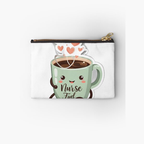 Item preview, Kawaii Nurse Coffee Fuel Mug Sticker designed and sold by InfiniteAuraHub.