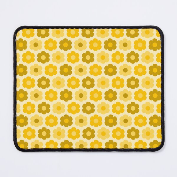 Item preview, Retro 70s Such Cute Flowers Small Pattern in Yellow designed and sold by kierkegaard.