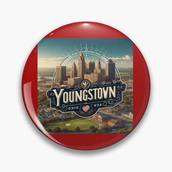 Item preview, Youngstown USA Scenic Skyline Label  Label Text  YOUNGSTOWN Ohio,  designed and sold by PaintMeWorld.