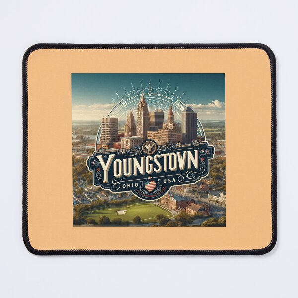 Item preview, Youngstown USA Scenic Skyline Label  Label Text  YOUNGSTOWN Ohio,  designed and sold by PaintMeWorld.
