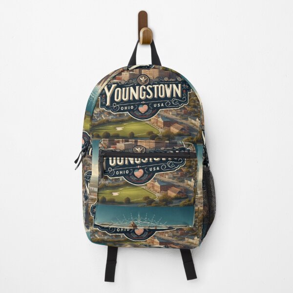 Item preview, Youngstown USA Scenic Skyline Label  Label Text  YOUNGSTOWN Ohio,  designed and sold by PaintMeWorld.
