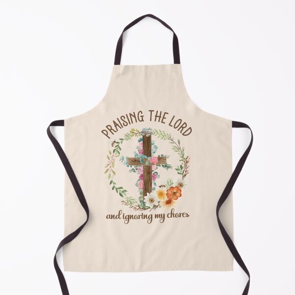 Item preview, Praising The Lord And Ignoring My Chores - Funny Christian Mom Floral Cross designed and sold by the-Z3nith.
