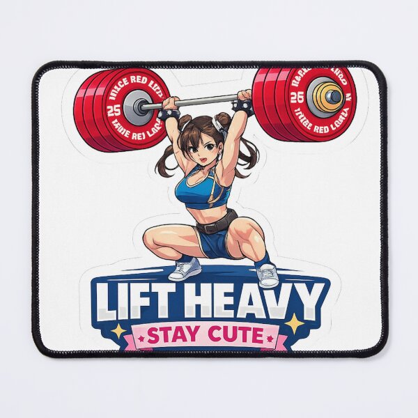 Item preview, Lift Heavy Stay Cute Anime Gym Girl Weightlifting designed and sold by Digistore1221.