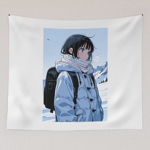 Item preview, Fashion - Man in Blue Parka Jacket Face Scarf Streetwear Anime Variant 4 designed and sold by AnimeShin.