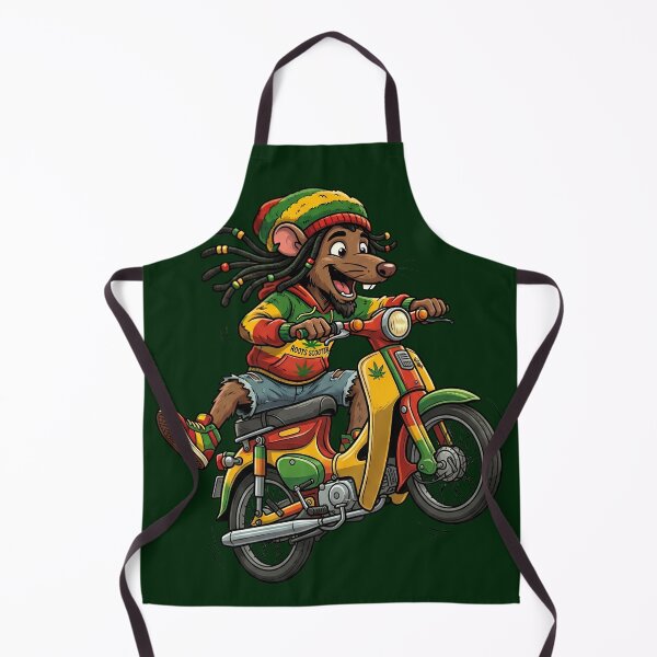 Item preview, Rasta Mouse Riding Scooter - Reggae Roots Cartoon designed and sold by digitalbob60.