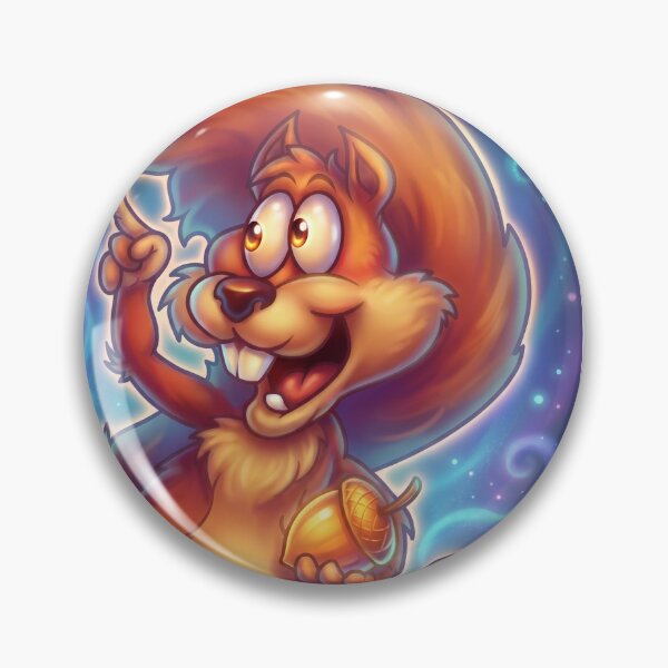 Item preview, Forest Friends – Neon Squirrel (the Acorn Thief) designed and sold by NeonSpiritArt.