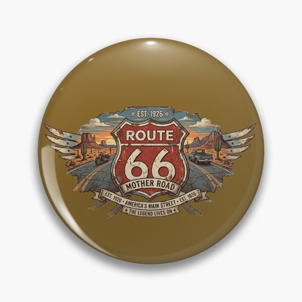 Item preview, Vintage Route 66 Mother Road Biker Sign designed and sold by Sergio1106.