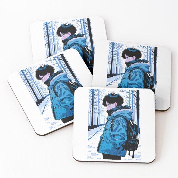 Item preview, Fashion - Man in Blue Parka Jacket Face Scarf Streetwear Anime Variant 5 designed and sold by AnimeShin.
