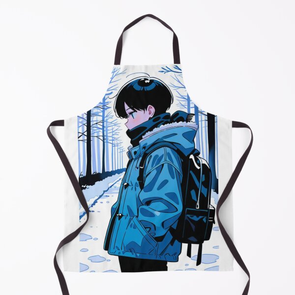 Item preview, Fashion - Man in Blue Parka Jacket Face Scarf Streetwear Anime Variant 5 designed and sold by AnimeShin.