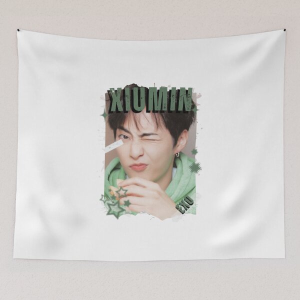 Item preview, EXOO Xiumin Kpop Solo Artist Black and White Collage Digital Art Portrait designed and sold by AJUNICE STUDIO.