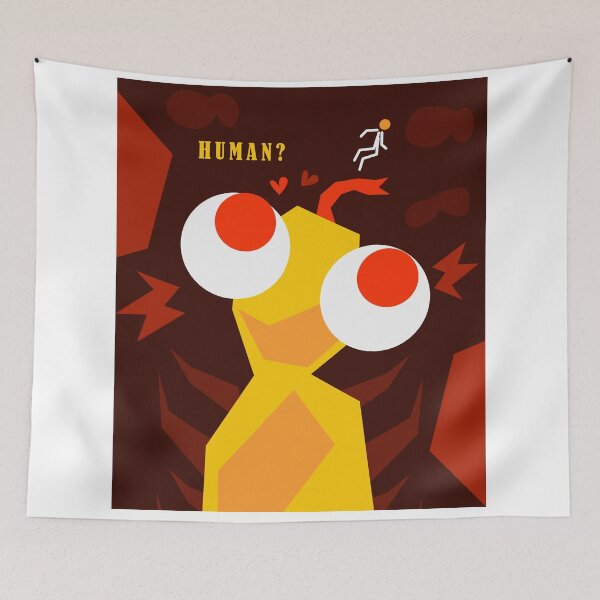 Item preview, HUMAN? Absurd Yellow Lizard Comic Graphic designed and sold by The Nomadic Designs.