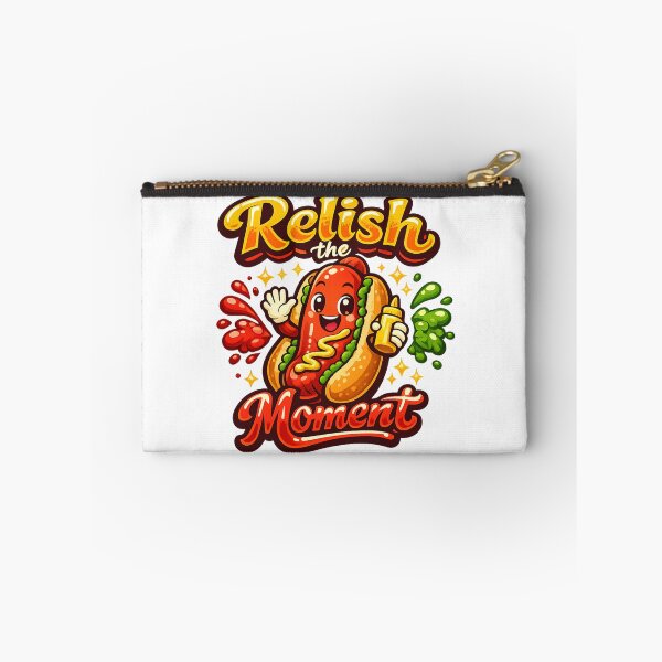 Item preview, Relish The Moment Cute Hot Dog Funny Food Lover Cartoon Design designed and sold by Wear Sculpt.