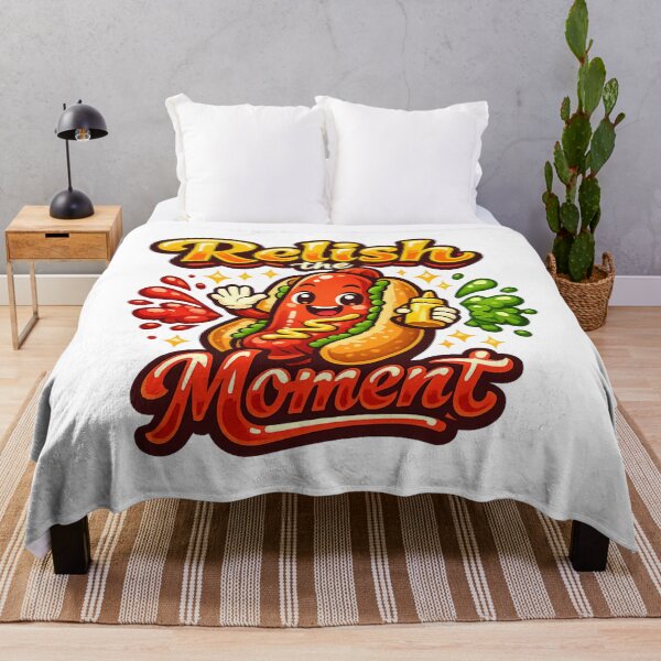 Item preview, Relish The Moment Cute Hot Dog Funny Food Lover Cartoon Design designed and sold by Wear Sculpt.
