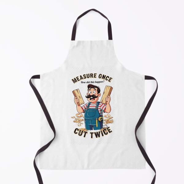 Item preview, Measure Once Cut Twice - Funny DIY Dad Fail | Woodworking Disaster | Handyman Humor Shirt designed and sold by Petringo.
