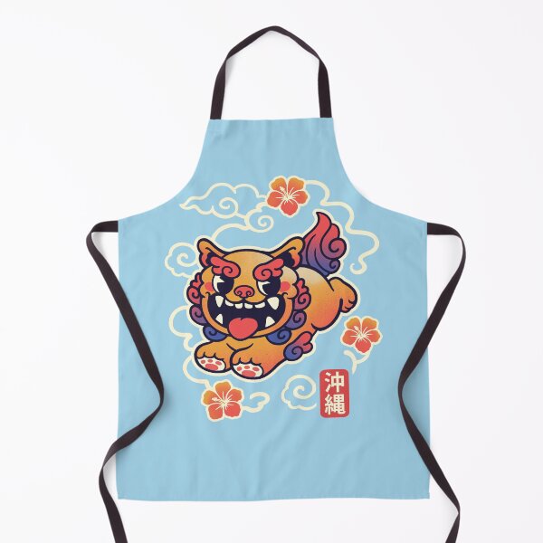 Item preview, Okinawa Shisa Guardian - Kawaii Japanese Mythological Lion with Hibiscus designed and sold by NemiMakeit.