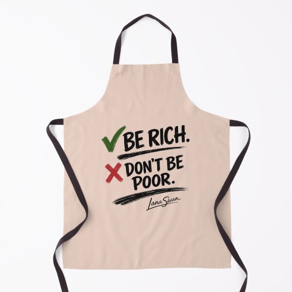 Item preview, BE RICH DON’T BE POOR | Blush Beige Humor Design | Funny Statement Typography designed and sold by BlueberrySwan.