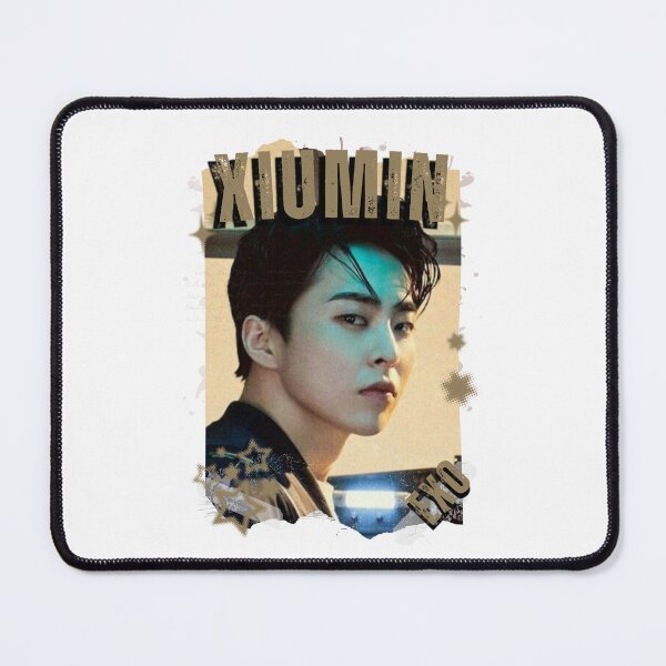 Item preview, EXOO Xiumin Kpop Solo Artist Black and White Collage Digital Art Portrait designed and sold by AJUNICE STUDIO.