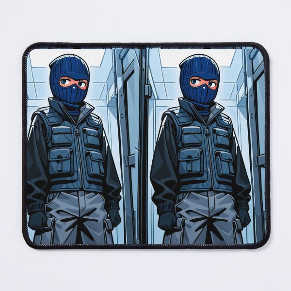 Item preview, Fashion - Man in Blue Puffer Vest Balaclava Cargo Streetwear Anime designed and sold by AnimeShin.