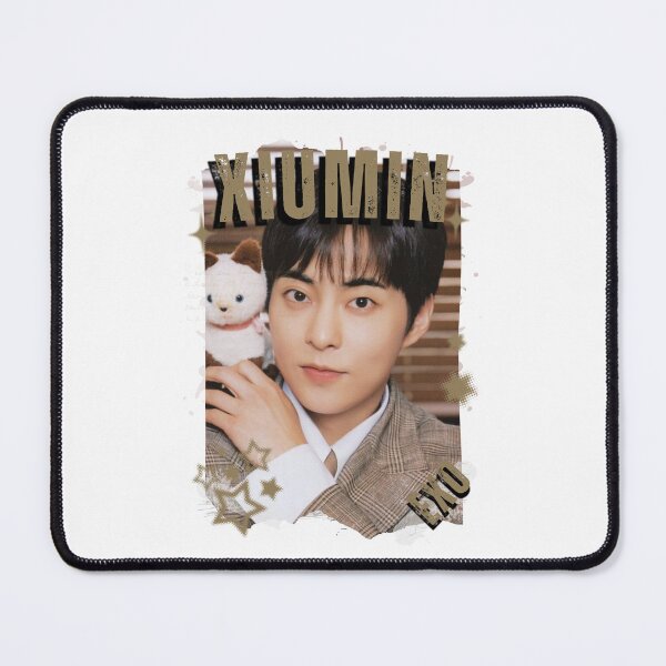 Item preview, EXOO Xiumin Kpop Solo Artist Black and White Collage Digital Art Portrait designed and sold by AJUNICE STUDIO.