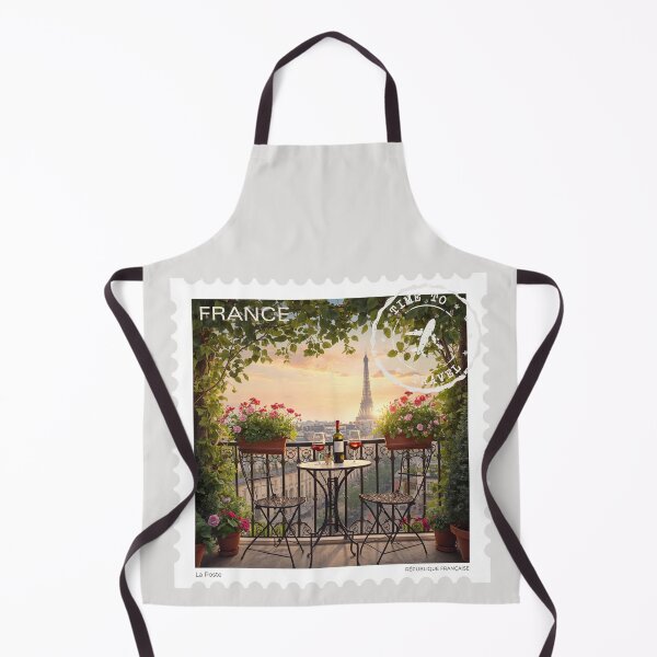 Item preview, Paris Balcony Postage Stamp – Eiffel Tower Sunset & French Romance Art designed and sold by Timeless Decor.