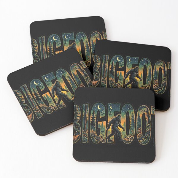 Item preview, Bigfoot Retro Pop Art Forest Cryptid Typography designed and sold by redsharkuk.