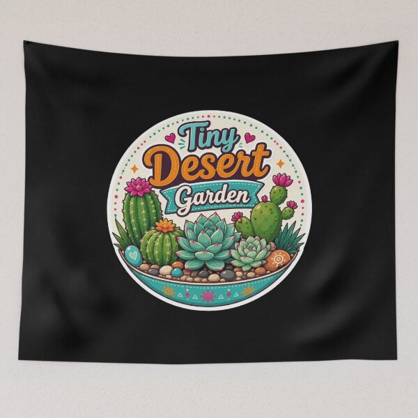 Item preview, Tiny Desert Garden Cactus Succulent designed and sold by Sketchlegacy.