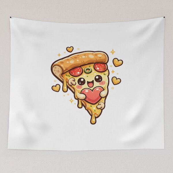 Item preview, Happy Pizza Slice designed and sold by Wild Horizon Studio.