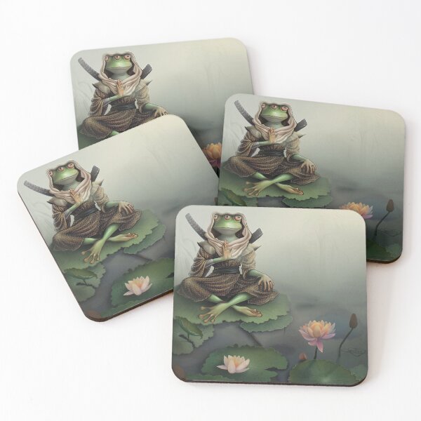 Item preview, Samurai Frog on Lotus Pond designed and sold by Nexis808.