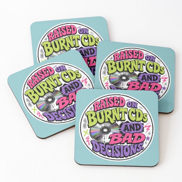Item preview, Raised on Burnt CDs and Bad Decisions Retro Y2K Design | Funny Millennial Nostalgia designed and sold by TheStephanieRome.