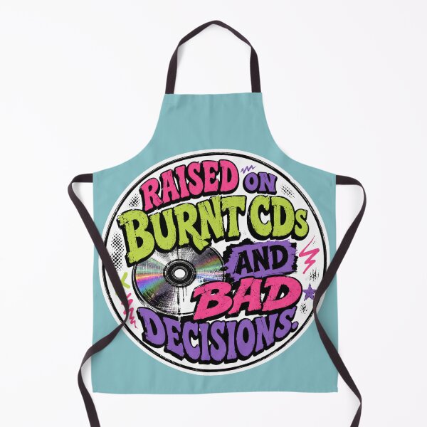 Item preview, Raised on Burnt CDs and Bad Decisions Retro Y2K Design | Funny Millennial Nostalgia designed and sold by TheStephanieRome.