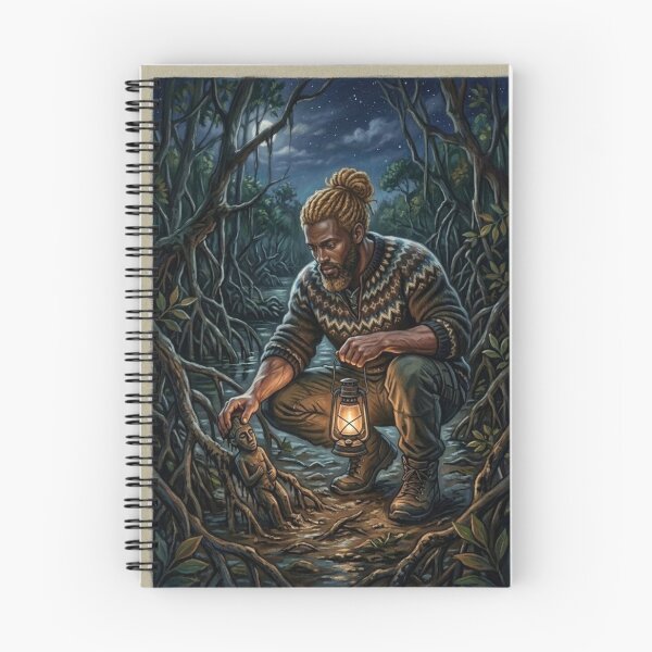 Item preview, MYSTICAL ENCOUNTER IN THE MANGROVE SWAMP designed and sold by Curiosiart.