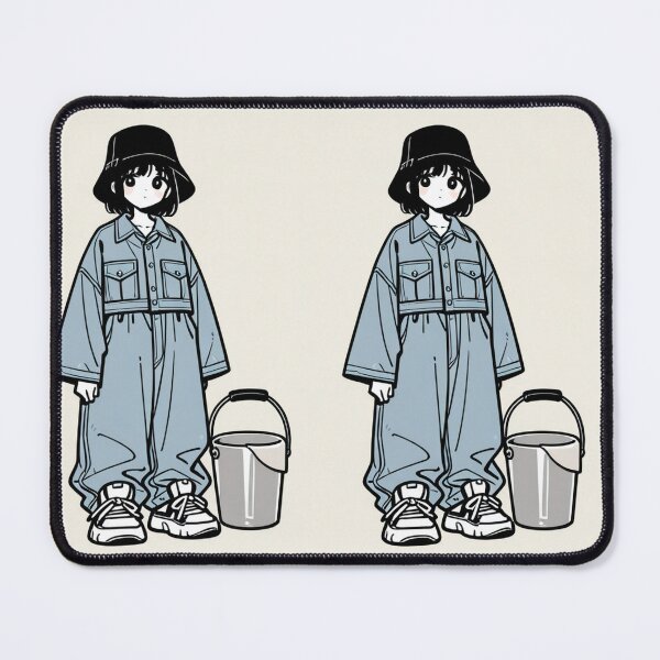 Item preview, Fashion - Man in Blue Top Bucket Hat Baggy Jeans Streetwear Anime designed and sold by AnimeShin.