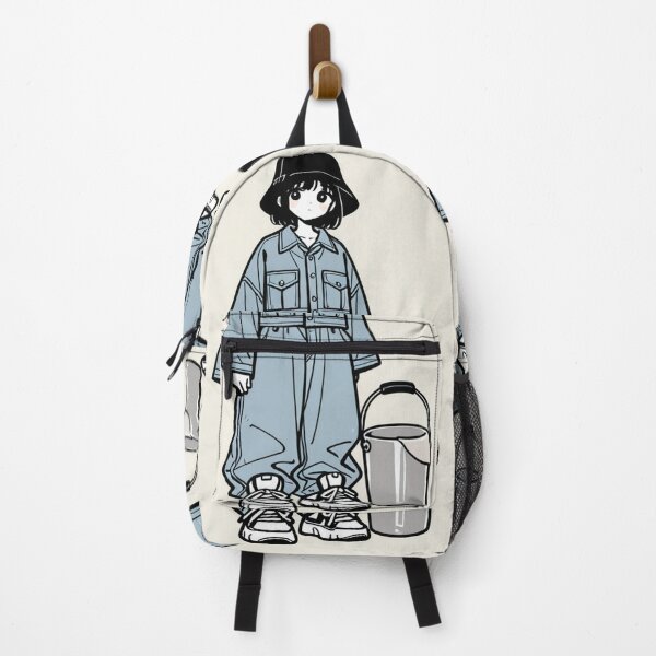 Item preview, Fashion - Man in Blue Top Bucket Hat Baggy Jeans Streetwear Anime designed and sold by AnimeShin.