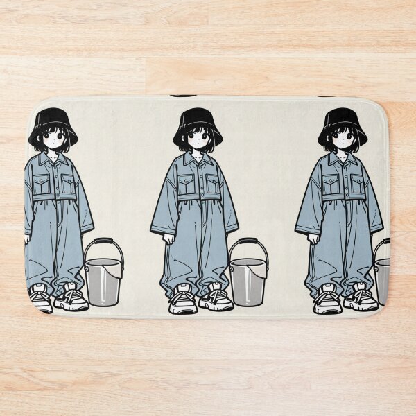 Item preview, Fashion - Man in Blue Top Bucket Hat Baggy Jeans Streetwear Anime designed and sold by AnimeShin.