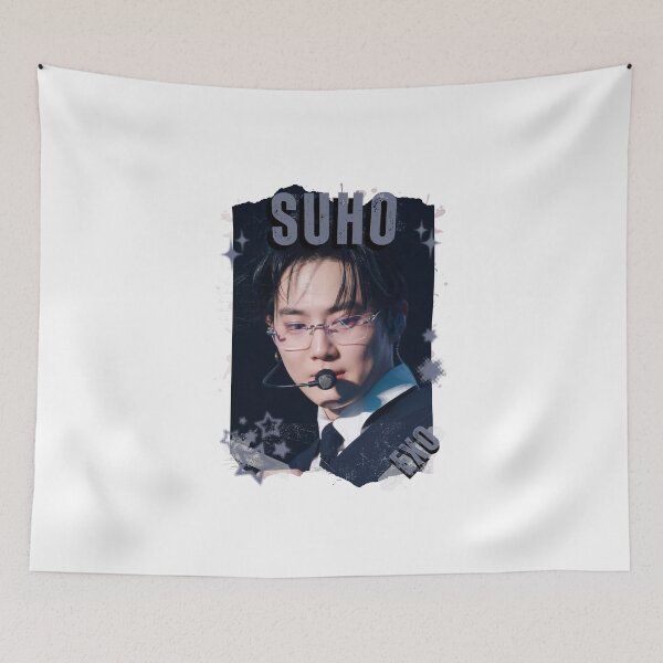 Item preview, EXOO Suho Kpop Solo Artist Black and White Collage Digital Art Portrait designed and sold by AJUNICE STUDIO.