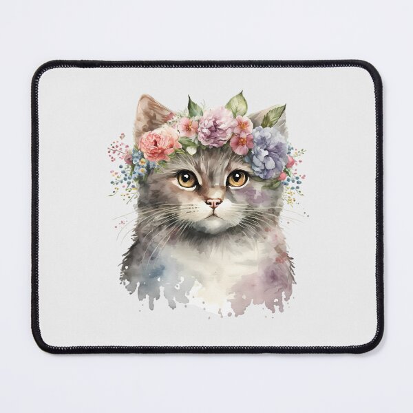 Item preview, Floral Crown Cat Portrait designed and sold by FloreDreamStudio.