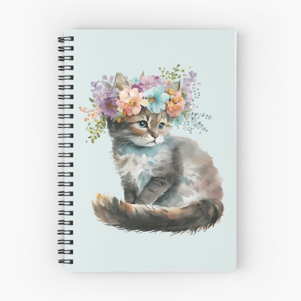 Item preview, Kitten with a Floral Crown designed and sold by FloreDreamStudio.