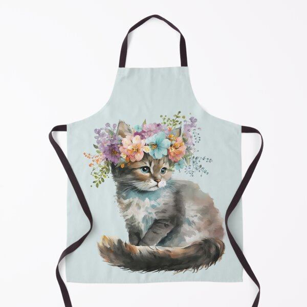 Item preview, Kitten with a Floral Crown designed and sold by FloreDreamStudio.