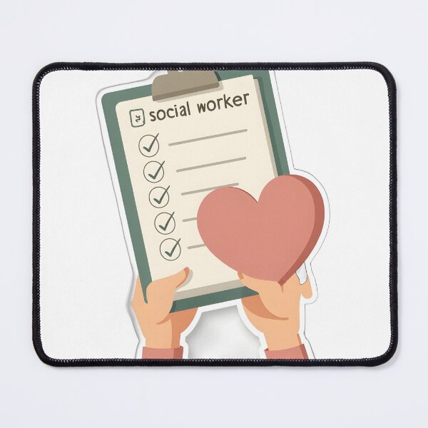 Item preview, Social Worker Heart Checklist Sticker designed and sold by InfiniteAuraHub.