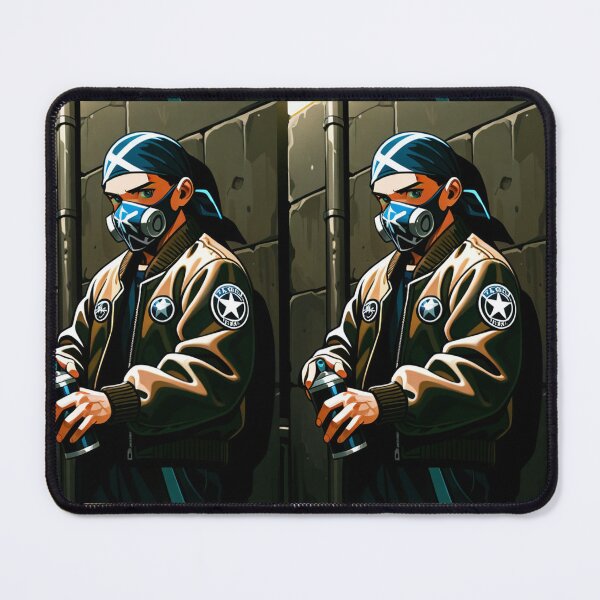 Item preview, Fashion - Man in Brown Bomber Jacket Spray Can Streetwear Anime Variant 2 designed and sold by AnimeShin.